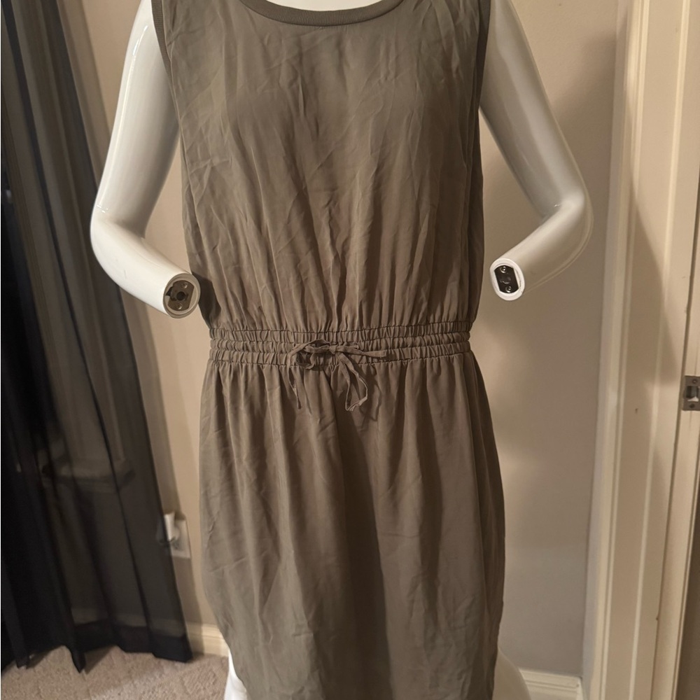 Forever 21 Olive Regular Fit A Line Dress -Sz Large